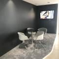 Audi Showroom | Product Seen: [Agnes Dining Table – Dia700 & Blot 4Prong - Half Upholstery]